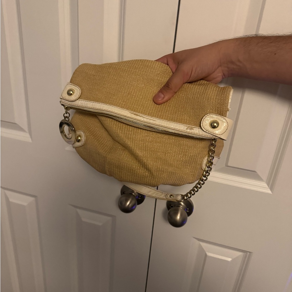 Nine West Gold and Cream Keychain